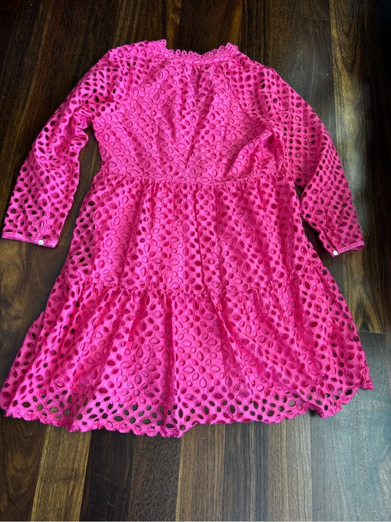 J. Crew Dresses & Skirts - J. Crew Bright Hot Pink Eyelet Tiered Dress for Girls